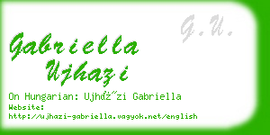 gabriella ujhazi business card